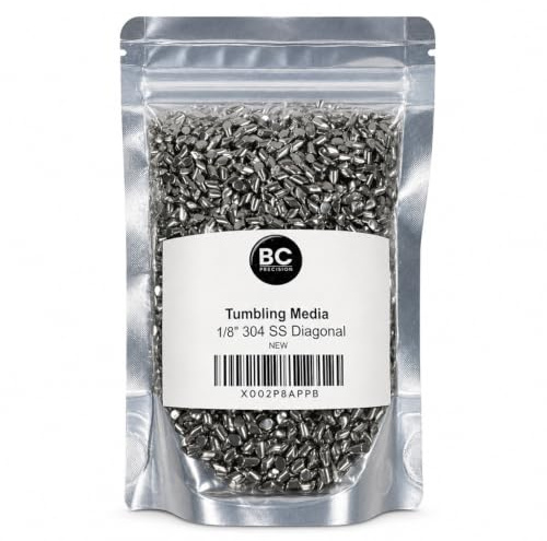 2,3 kg 0,3 cm in acciaio inox diagonale Tumbling Media Shot Gioielliere Tumbler Finish