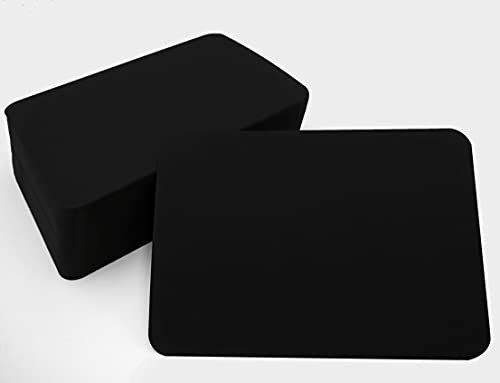 DIN A6 Postkarten Karteikarten Set Blanko zum Selbstgestalten Wahlweise mit Umschlägen und runden Ecken (schwarz rund 300g/m², 50 Karten ohne Umschläge)