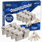 GERCAR Pro 70 mm Schließzylinder 4 Profilzylinder 35/35 gleichschließend Massiver Zylinderschloss Türschloss - aus Messing Vernickelt - inkl. 10 Schlüssel - Wendeschlüssel - A:35 B:35-4er Set