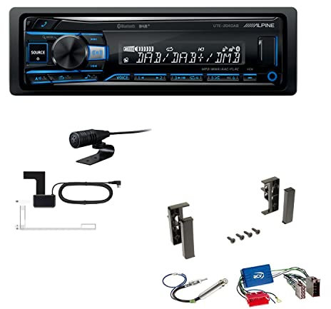 Alpine UTE-204DAB 1 DIN Autoradio DAB+ Bluetooth USB AUX-IN kompatibel mit Audi A2 ab 1999 schwarz