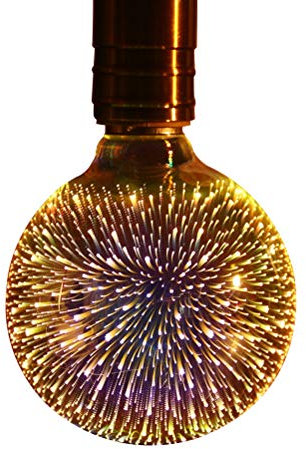 YWBL-WH Ampoule LED Décorative 3D Effet Feu d'Artifice, Ampoule à Filament 4W de Couleur pour Décoration Intérieure (577)