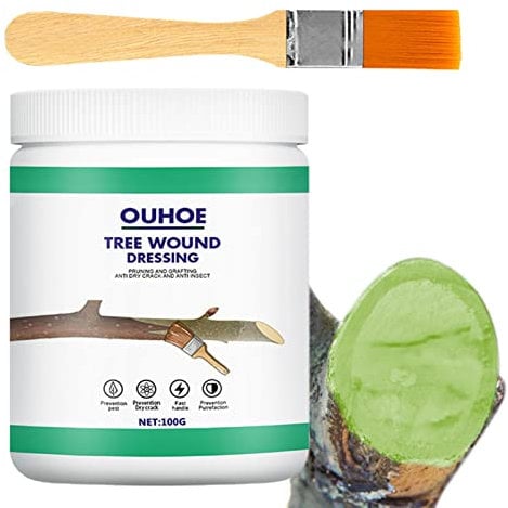 NAIXUE Plant Healing Paste, Tree Pruning Sealant, Tree Grafting Paste, Plant Tree Wound Healing Sealant, Bonsai Wound Healing Agent With Brush, Tree Repair Agent Plant Healing Sealant, Quick Recovery