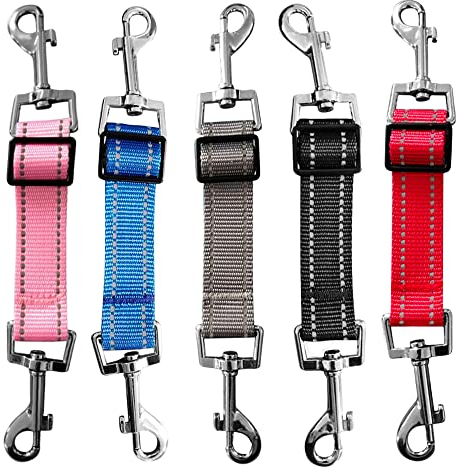 JVHLOV 5 Stück Hundehalsband Clips, Verstellbarer Sicherheits-Hundehalsband-Clip, für Hundegeschirr zu Halsband Sicherheits Clip