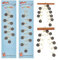 nbeads 2 Stück 2 Größen Flacher Runder Charm Strickreihen Gegenketten, Zahlen Legierung Emaille Charms Maschenmarkierer zum Stricken Häkeln Tracking Projektfortschritt, Schwarz (bis zu 1cm/1.4cm)