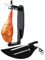 BlendNature Jamonero Profesional de Pared Giratorio 360 Grados Modelo Elegant - Ideal para Cocinas Bodegas Tiendas Restaurantes - Incluye Cubre Jamon + Cuchillo de Corte y Chaira