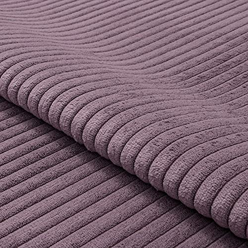 Fabreco CORDSTOFF Meterware LINKO (100 cm x 140 cm) – Superweicher Breitcord-Samt Stoff Meterware für Sofa & Stühle – Polsterstoff für Möbelstoff – Möbelstoffe, Dekostoff & Stoffe DIY (Lila 63)