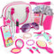 nicknack Handtasche für Mädchen, Kinderschminke Set, Pretend Play Spielzeug Schminke Kinder Spielzeug Geschenke für Mädchen Kinder 3-12 Jahre