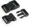 Sangcca Hebillas de Plastico, 2Pcs Hebilla de Liberación Lateral Doble, Clip de Hebilla de Liberación Lateral de Plástico para Equipaje, Hebilla de Mochila - Negro 38mm