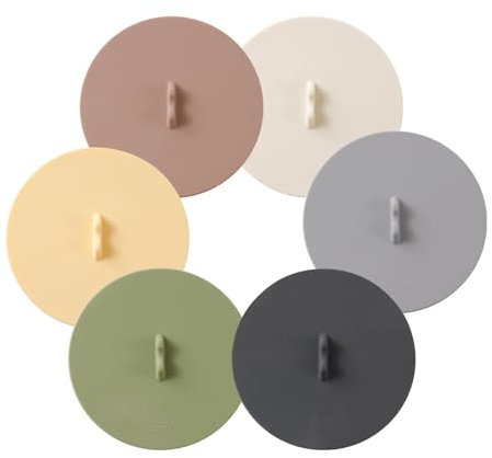Silikon-Becherdeckel, Silikon-Tassendeckel in 6-farbigem Design, lebensmittelechte, staubdichte und luftdichte Deckel für Becher, Teetassen und Kaffeetassen (6pcs)