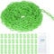 sourcing map Plastic Chain 200 FT/61 M, Safety Chain Green Plastic Chain Link Barrier with Zip Ties and S-Hooks for Crowd Control Queue Line Fence Decoration