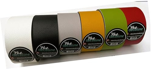 Weichsockelleiste aus Kunstleder 7cm Breit, 5m Länge, 2,5mm Stärke - Sockelleisten Selbstklebend Öko-Tex Standard (Rot)