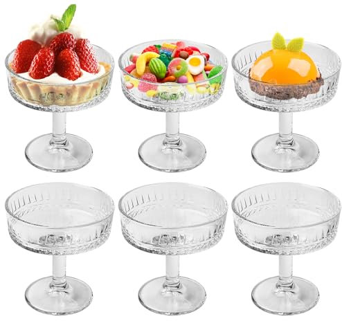 PORFOYO Lot De 6 Verres À Champagne 200ml Verres À Cocktail, Ver À Vin À Martini Flûtes À Champagne Coupe Martini Pour Expresso
