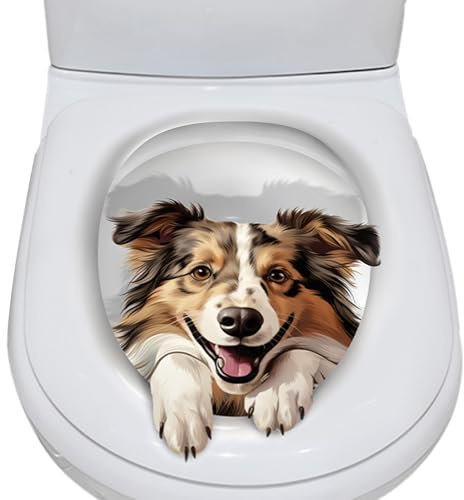 3D-Wandaufkleber, 3D-Hunde-Türaufkleber, aufkleber für Schlafzimmer, Wassertank, Toilettensitz, Wand