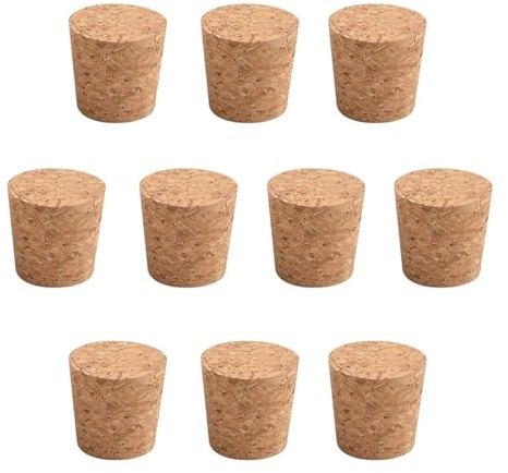 INCREWAY 10 STK Holzkorkverschluss, Konischer Weinflaschenverschluss, Ersatzkorken für Bierflaschen, Glasflaschen-Gläserversiegelung
