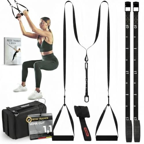 NEOLYMP Schlingentrainer mit Türanker & Befestigungsgurt – Verstellbarer Sling Trainer für Zuhause, Outdoor & Reisen – Widerstandsbänder Set für Funktionelles Ganzkörpertraining