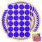 360 x Blue Sticky Dots - 32mm - Round Colour Coding Dot Stickers - 15 Sheets