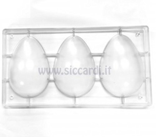 Siccardi Molde para Chocolate de policarbonato Huevo de Pascua 130 gr