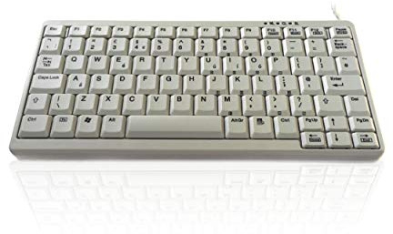 Accuratus K82A - USB & PS2 Premium Mini Scissor Key Keyboard - Off White