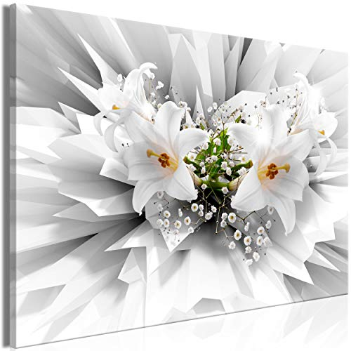 decomonkey | Mega XXXL Bilder Blumen Abstrakt | Wandbild Leinwand Selbstmontage DIY Einteiliger XXL Kunstdruck zum aufhängen | Wanddekoration Deko