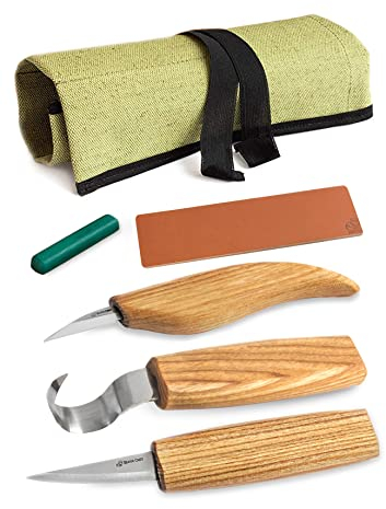 BeaverCraft S17 Holzschnitzwerkzeug-Set zum Löffelschnitzen - Schnitzset Löffelschnitzen-Kit Holzschnitzen-Set (Werkzeuge zum Löffelschnitzen)