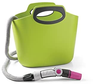GF Garden, Aquapop 30, ausziehbarer Gartenschlauch im gebrauchsfertigen Set,30M, mit praktischer Aufbewahrungstasche aus Kunststoff, zum Bewässern von Gärten und Balkonen, Farbe Limettengrün