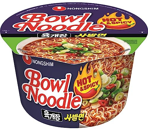 Nong Shim Instantnudeln Hot & Spicy Yukgaejang Sabalmyun Bowl Noodle Soup – Koreanische Ramen Nudelsuppe - schnelle Zubereitung – 1 x 100g