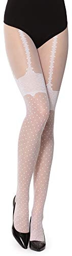 Merry Style Strumpfhosen Damen bequeme Feinstrumpfhose damen aus Microfaser Strumpfhose mit Muster 40 DEN MS 262