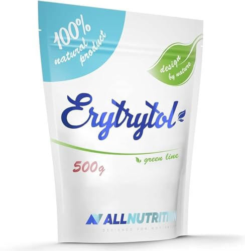 ALLNUTRITION Erythritol Gesunder Ersatz für Weißzucker 0 kcal pro 200g des Produkts Kein glykämischer Index Für Diabetiker geeignet Verursacht keine Karies 500g Packung