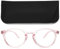MAGIMODAC Damen Computer Lesebrille Blaulichfilter Leicht Rund Oval Lesebrillen Computerbrille mit Sehstärke Lesehilfe Sehhilfe(Transparent Rosa, 1.00)