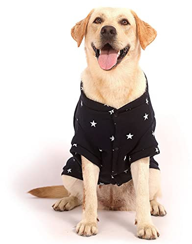 SMALLLEE_LUCKY_STORE - Maglioni in pile con stampa a stella, per cani di taglia media, grande, ragazzo, ragazza, girocollo, morbido e caldo, cappotto invernale per cuccioli, labrador, taglia 5XL blu