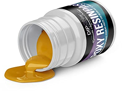 DIPON.DE HIGH PERFORMANCE LIQUIDS & PIGMENTS Epoxy Resin (Epoxidharz) Pigment Paste Rapsgelb ca. RAL 1021 Profi Hochpigmentierte Farbpaste für Epoxidharz Epoxy Resin Polyurethan Kunstharz Resin Art