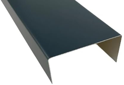 Alu U - Profil Länge 2 m Winkel Abdeckprofil U Leiste (Alu anthrazit RAL 7016, A=25 B=50 C= 25 mm)