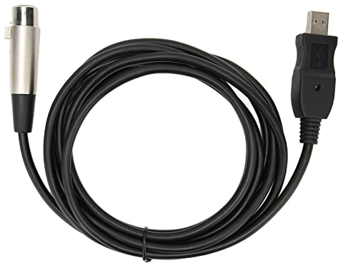 XLR USB Kabel,USB zu XLR Mikrofonkabel,3 Pin USB zu XLR Buchse Mic Link Converter Studio Audio Anschlusskabel Adapter für Karaoke-Gesang/Mikrofonaufnahme