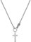 OIDEA Herren Damen Halskette Kreuz: Silber Unisex Kreuzkette aus Edelstahl Kette mit Kreuz Anhänger Schmuck Geschenk für Männer Frauen