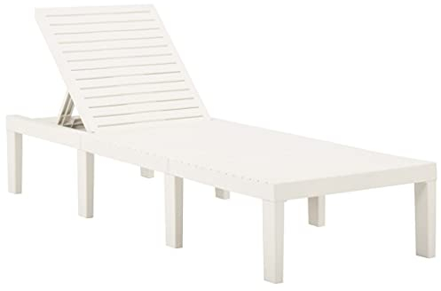 KTHLBRH (Schnelle Sendungen) Liegestühle Allwetter-Lounge-Sessel, Stühle for Balkon/Terrasse/Strand/Garten Patio Chair Sonnenliege Kunststoff Weiß