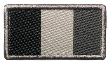 Patch drapeau français gris brodé sur tissu