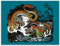 wandmotiv24 Poster als Wanddeko, Größe 80x60cm, Drache, Wasser, Japan, Moderne Wanddeko, Wandbilder, Deko, Bild M0247