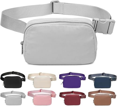 Bomvabe Gürteltasche für Frauen Bauchtasche Dupes, modische Crossbody Lulu Hüfttasche Lemen Tasche mit verstellbarem Riemen, schwarz, Sport