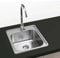 Gresinex | Fregadero Cocina Zurich Cuadrado Sobre Encimera | 1 Seno | 16 cm Profundidad Agujero Incluido - Acero Inoxidable Aisi 304