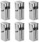 6 Sets 1 x 1 2 Way Square Tube Connector, Stainless Steel T Fitting for 25.4mm Square Tube Clamp for Fence Rails (Bolts/Nuts Included)