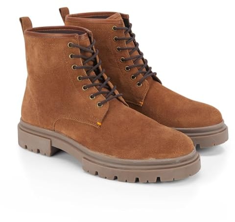 Silver Street London Men's Greenwich Suede Ankle Lace up Boot, Tan, 12