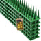 KADAX 6 Stück Vogelabwehr Spikes, Kunststoff, 51x4x3,5 cm, 3-reihig, für Tauben, Katzen, Marder, Zaun, Balkon, Dach, Fensterbank, robust und wetterbeständig, frei zuschneidbar, Grün