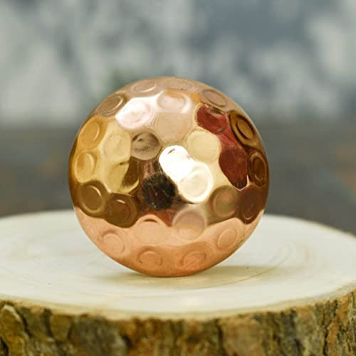 ARTISNO Boutons de porte en cuivre martelé - Boutons de tiroir décoratifs pour armoires, tiroirs et commodes - Parfaits pour le salon, la salle de bain ou la cuisine, SET-6