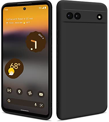 HSP Hülle für Google Pixel 6a [Staubabweisend] Handyhülle | Premium TPU Silikon Case Schutzhülle | Kratzfest Stoßfest Fallschutz | Kameraschutz Displayschutz | Passgenau Dünn Matt | Schwarz