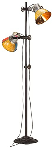 vidaXL Stehlampe mit 2 Lampenschirmen Mehrfarbig E27