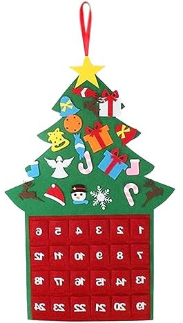 Filz Adventskalender - Adventskalender Dekoration mit 24 Taschen