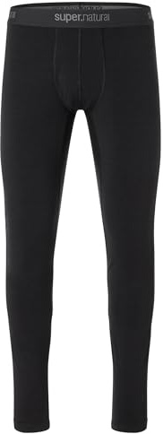 super.natural Herren M ARCTIC230 Tight Winter Unterwäsche Herren lang Schwarz XXXL - Merino Funktionswäsche für Wintersport und sehr kalte Tage, Atmungsaktiv & geruchsabweisend M Arctic230 Tight