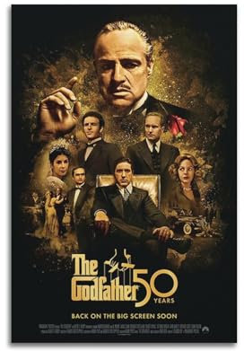 VZRSQZK Filmposter The Godfather, dekoratives Gemälde, Leinwand-Wandposter und Kunstdruck, modernes Familienschlafzimmer-Dekor-Poster, 50 x 75 cm