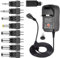 Multi Voltage Power Adapter, Reversible Polarity 30W Universal 3V 4.5V 5V 6V 7.5V 9V 12V Power Supply Adapter Charger for Keyboard Routers Speakers Pedals CCTV Cameras TV Box Audio
