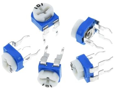 JMORCO 10 Teile/los RM065 RM-065 100 200 500 1K 2K 5K 10K 20K 50K 100K 200K 500K 1M ohm Trimpot Trimmer Potentiometer Variable Widerstand (Size : 5K Ohm)